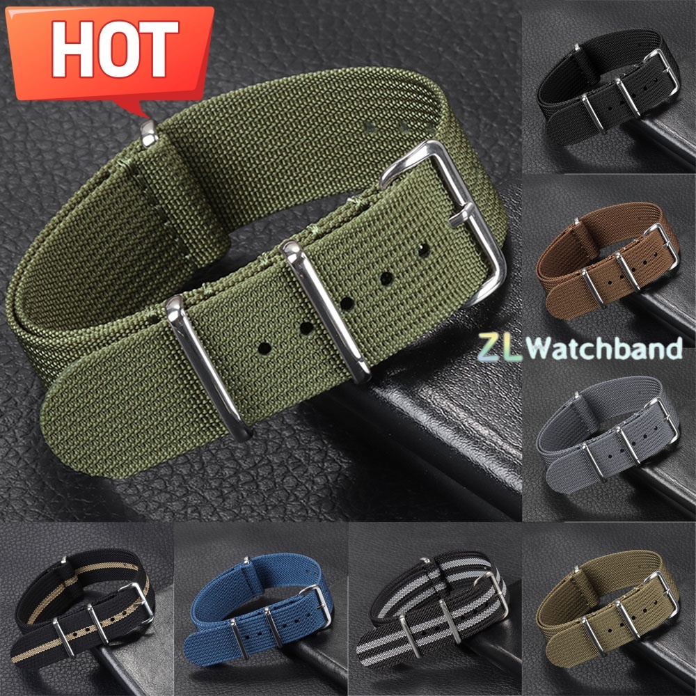 Nato Strap Nylon - Nowy prążkowany nylonowy pasek do zegarka