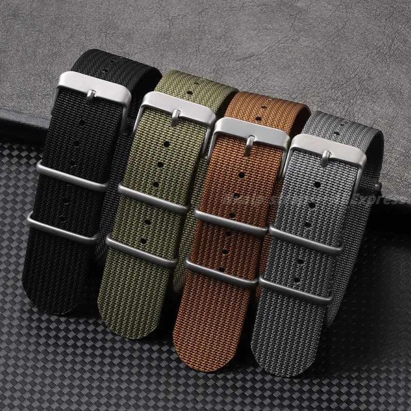 Nato Strap Nylon - Żebrowany nylonowy pasek do zegarka 18mm