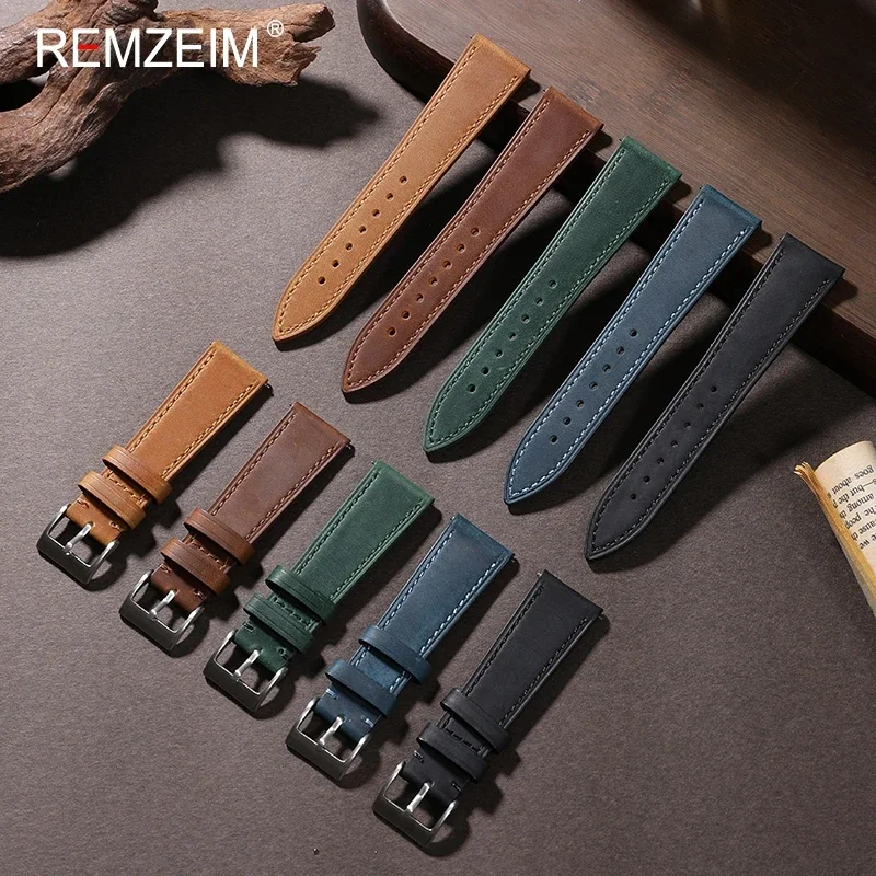 Canvas Strap Watch - Crazy Horse skórzany pasek do zegarka