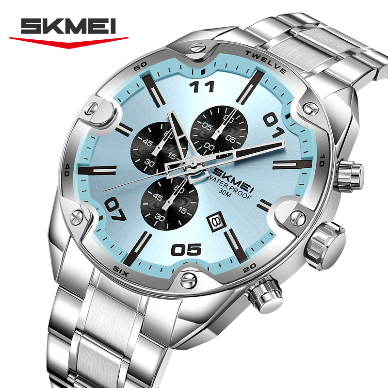 SKMEI 9387 Modny zegarek męski – Suede Strap Watch recenzja i cena
