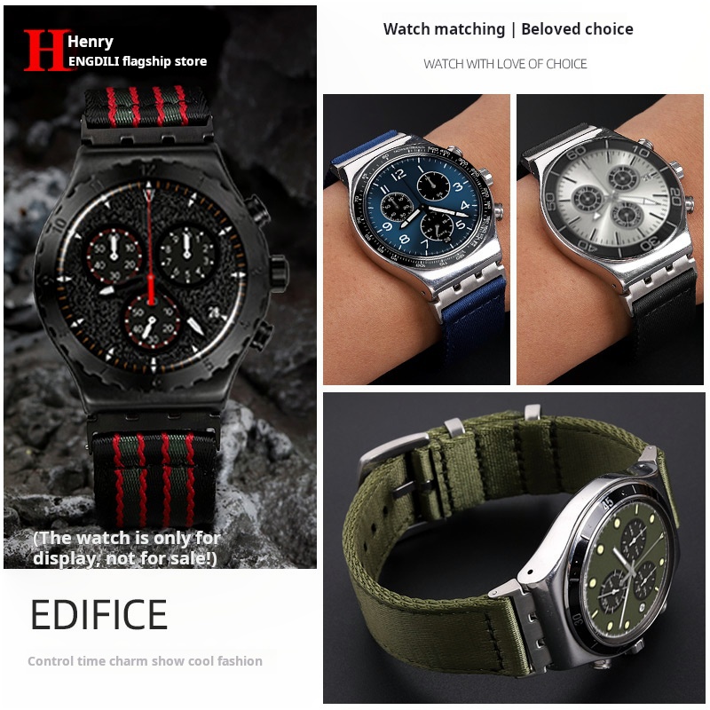 21mm Modyfikowany metalowy sta – Nato Strap Nylon recenzja i cena