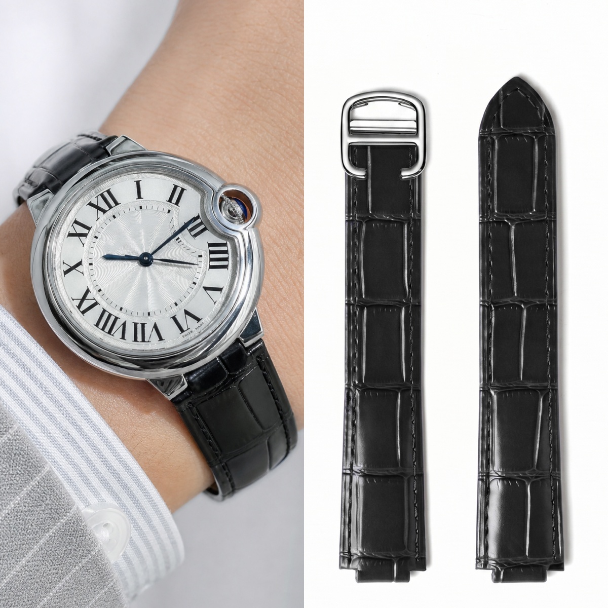 Specjalny skórzany pasek do ze – Cartier Watch Ballon Bleu recenzja i cena