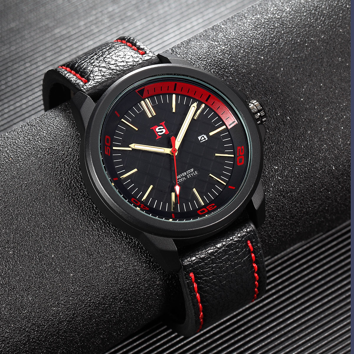 NS Simple Fashion męski zegare – Suede Strap Watch recenzja i cena