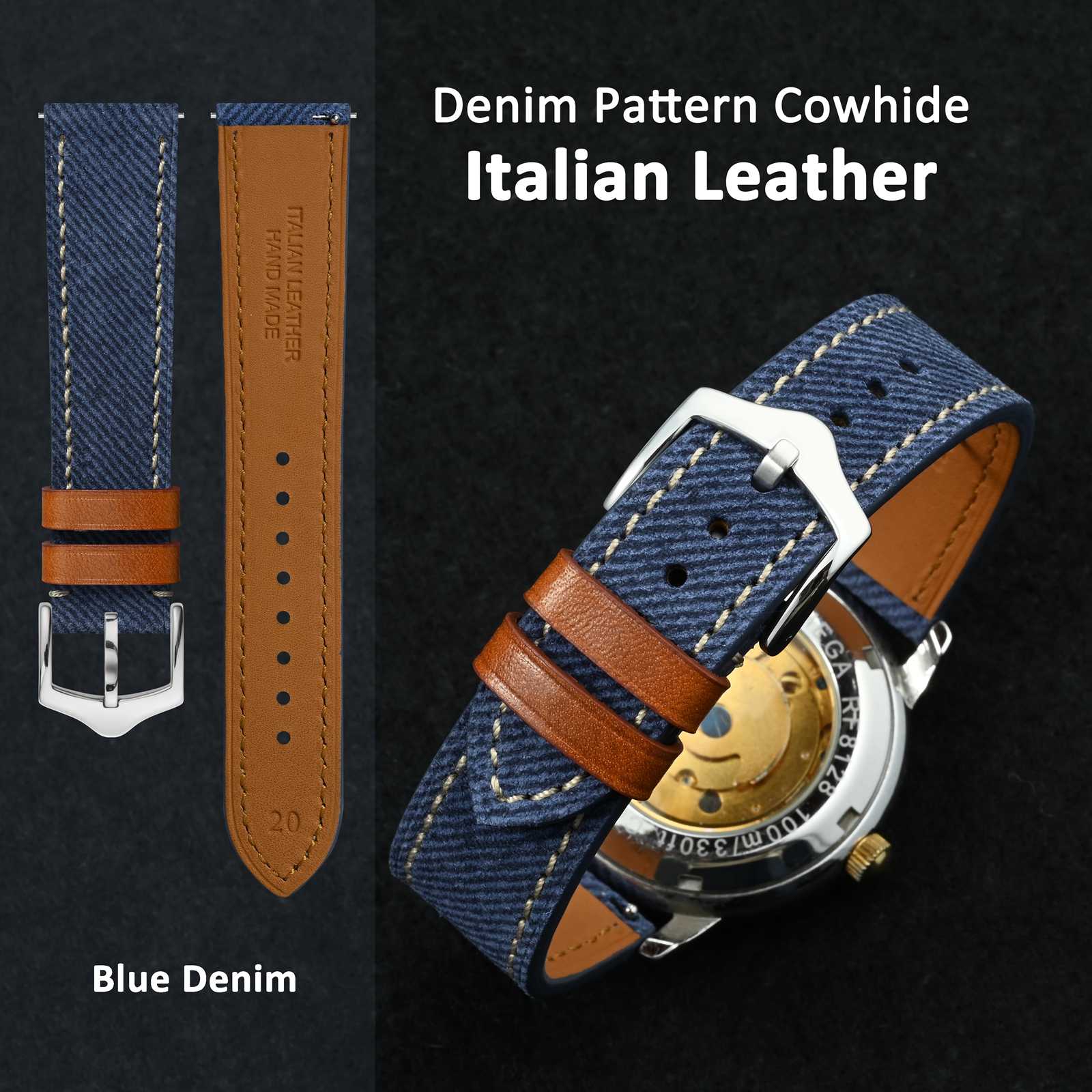 Pasek do zegarka WOCCI Denim P – Suede Strap Watch recenzja i cena